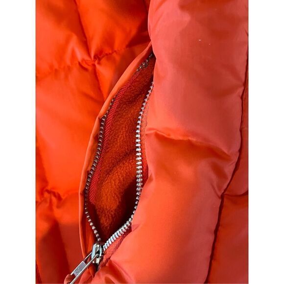 Gap Vintage Down Puffer Zipper Winter Washable Vest Orange Spice MEDIUM Outdoor - Picture 13 of 14